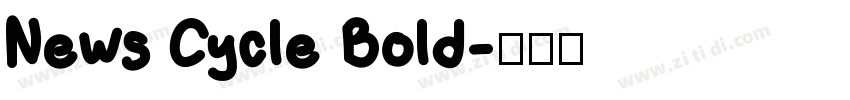 News Cycle Bold字体转换